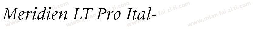 Meridien LT Pro Ital字体转换